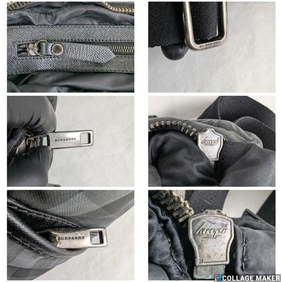 Authentic Burberry Nova Check Black/Gray Manor Crossbody Bag Made in Romania - Picture 6 of 11